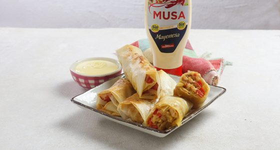 Rollitos de pollo y pimiento