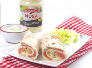 receta Wrap de salmón y queso