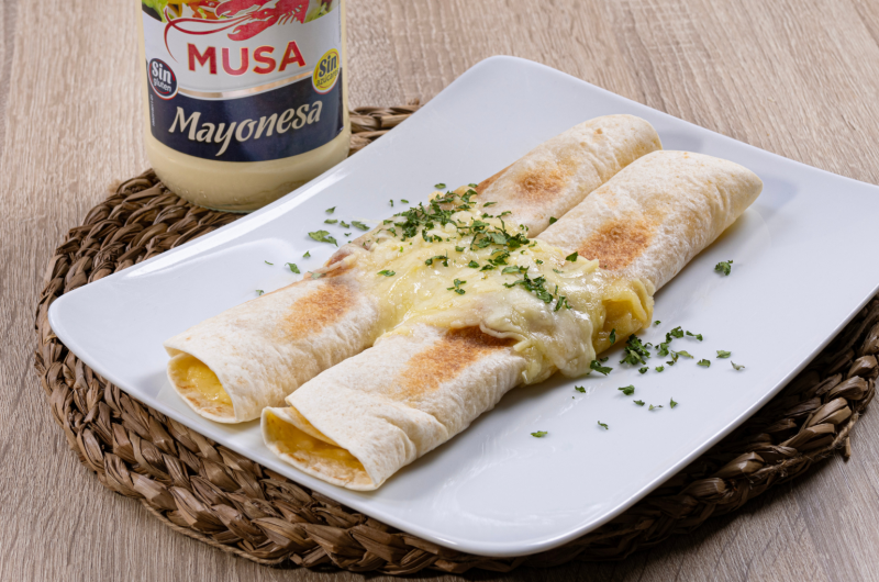 Flautas de jamón y queso