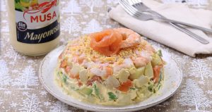 ensaladilla de navidad por capas