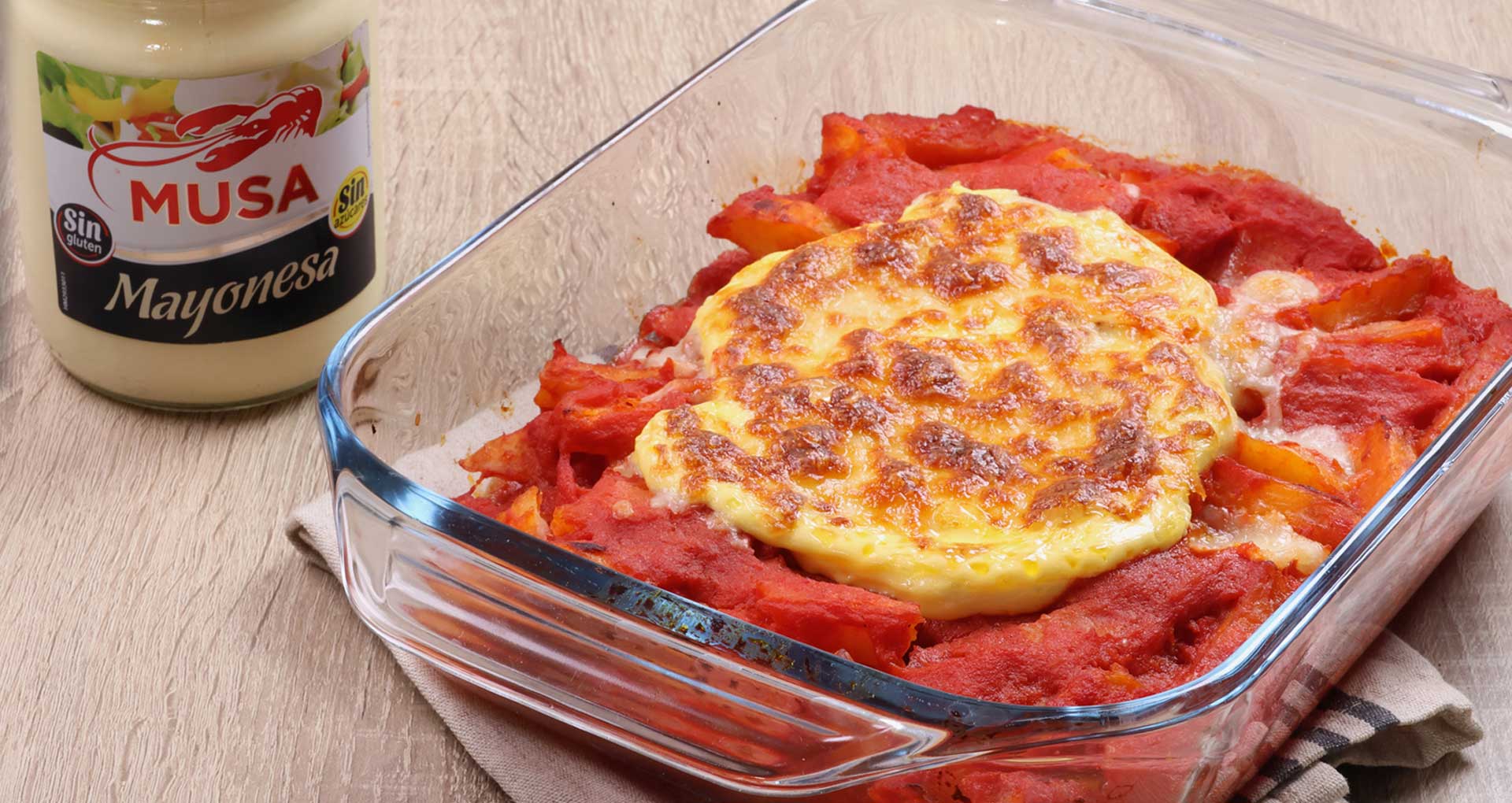 patatas con tomate gratinadas