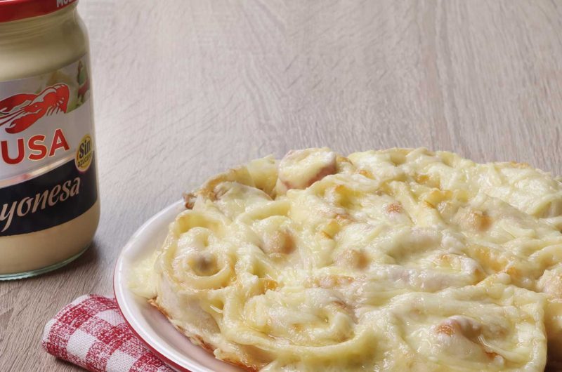 Rollitos de jamón y queso gratinados