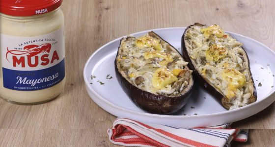  Berenjenas rellenas de pollo