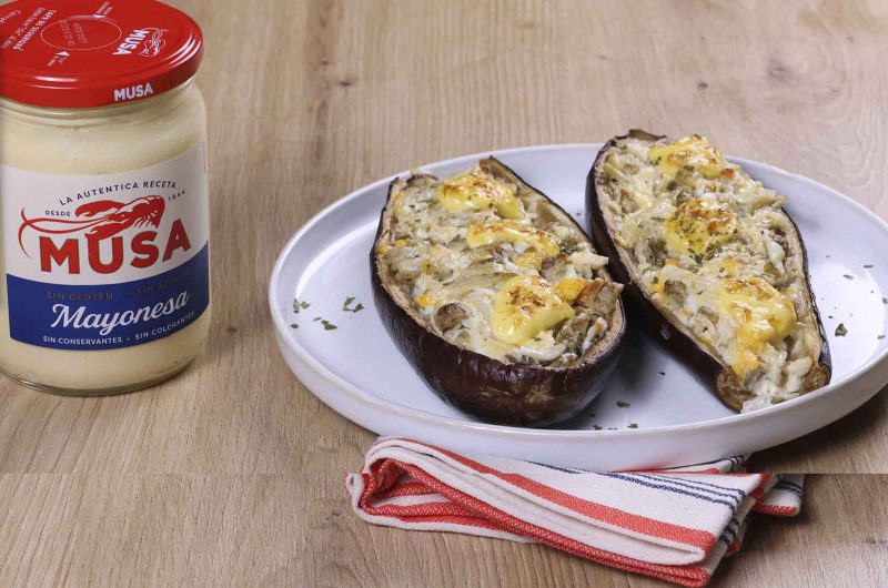 Berenjenas rellenas de pollo