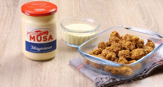  Coliflor rebozada con Mayonesa