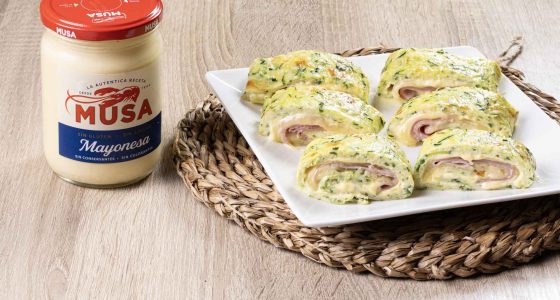  Rollo de calabacín, jamón y queso