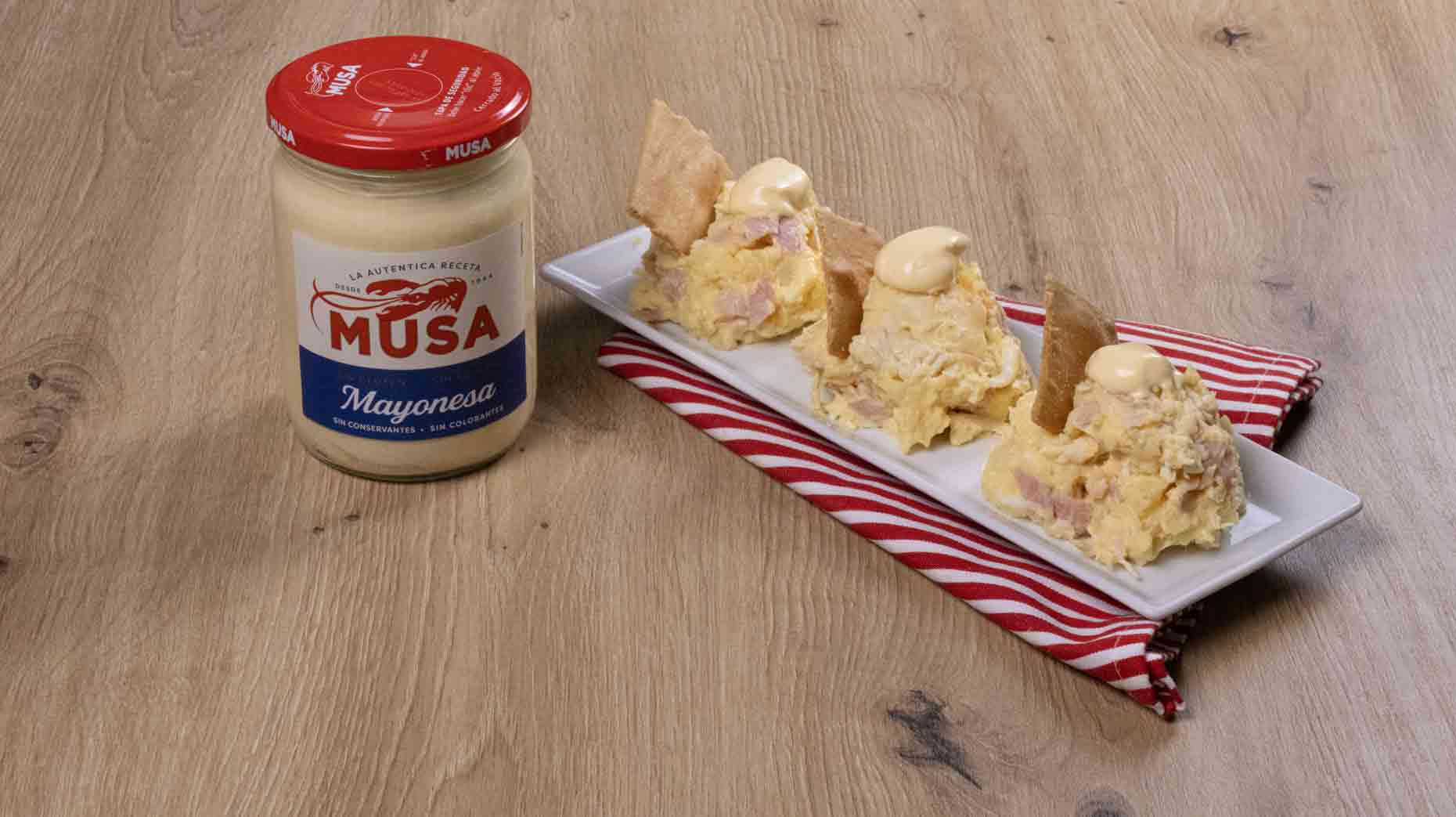 Ensaladilla de pollo y jamón con Mayonesa Musa