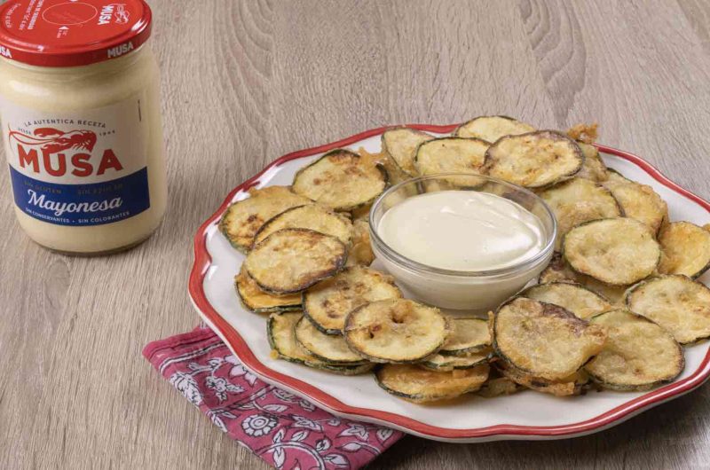 Chips de calabacín con Mayonesa Musa