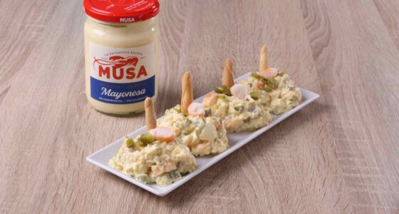 Ensaladilla de Bacalao y Langostinos