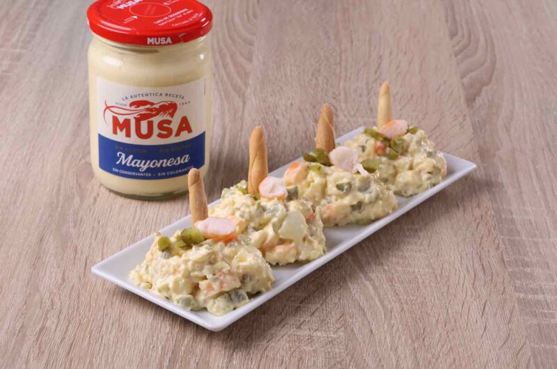 Ensaladilla de Bacalao y Langostinos