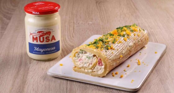 Pionono salado relleno de atún